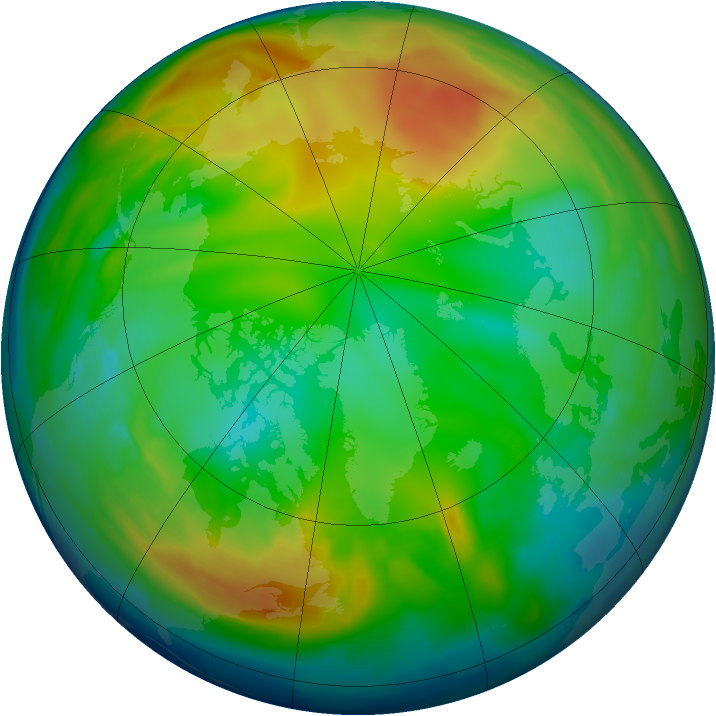 Arctic ozone map for 11 December 2009